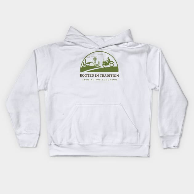 Rooted in Tradition. Growing for Tomorrow. Kids Hoodie by InPrints